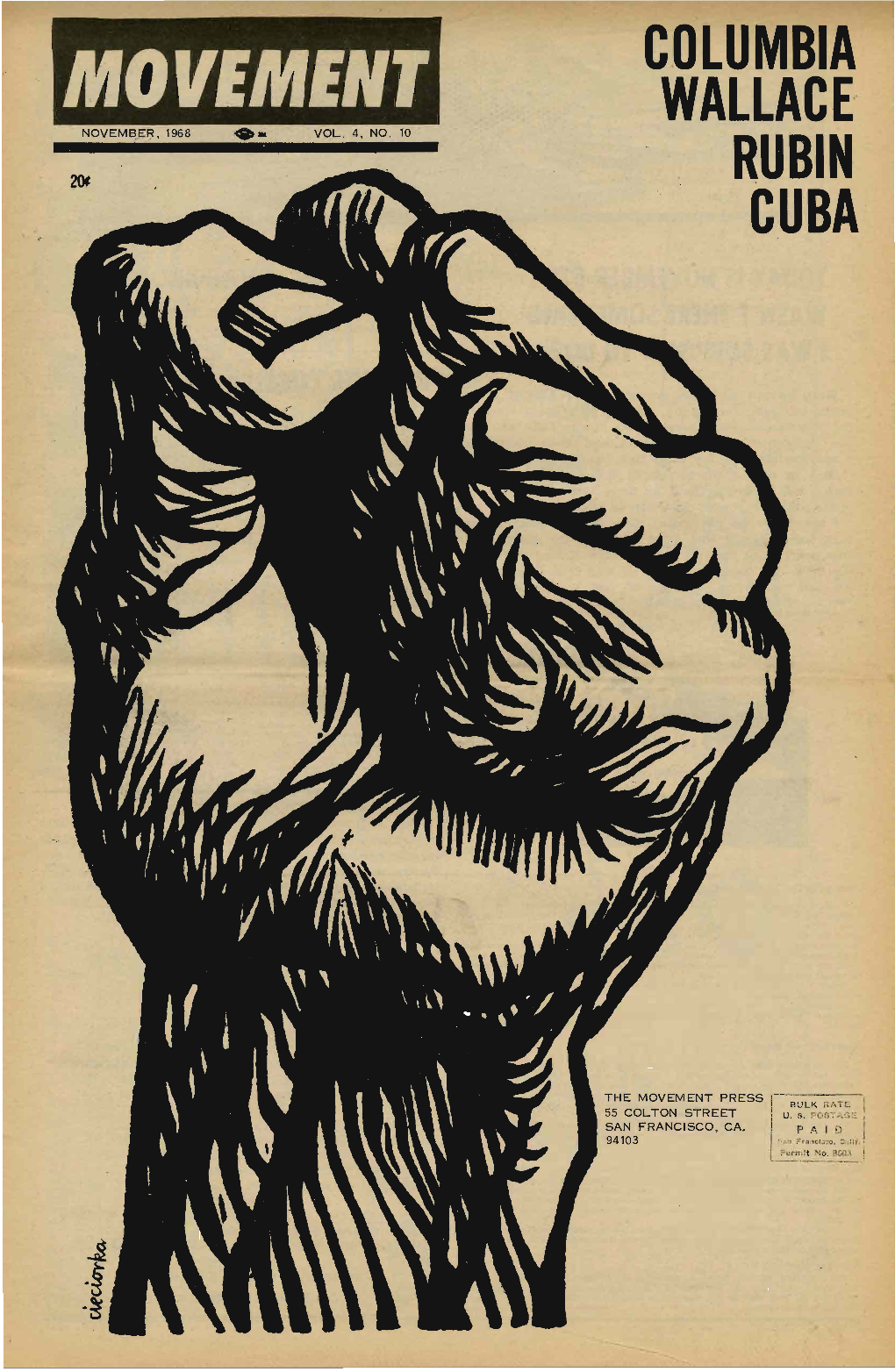 The Movement, November 1968. Vol. 4 No. 11