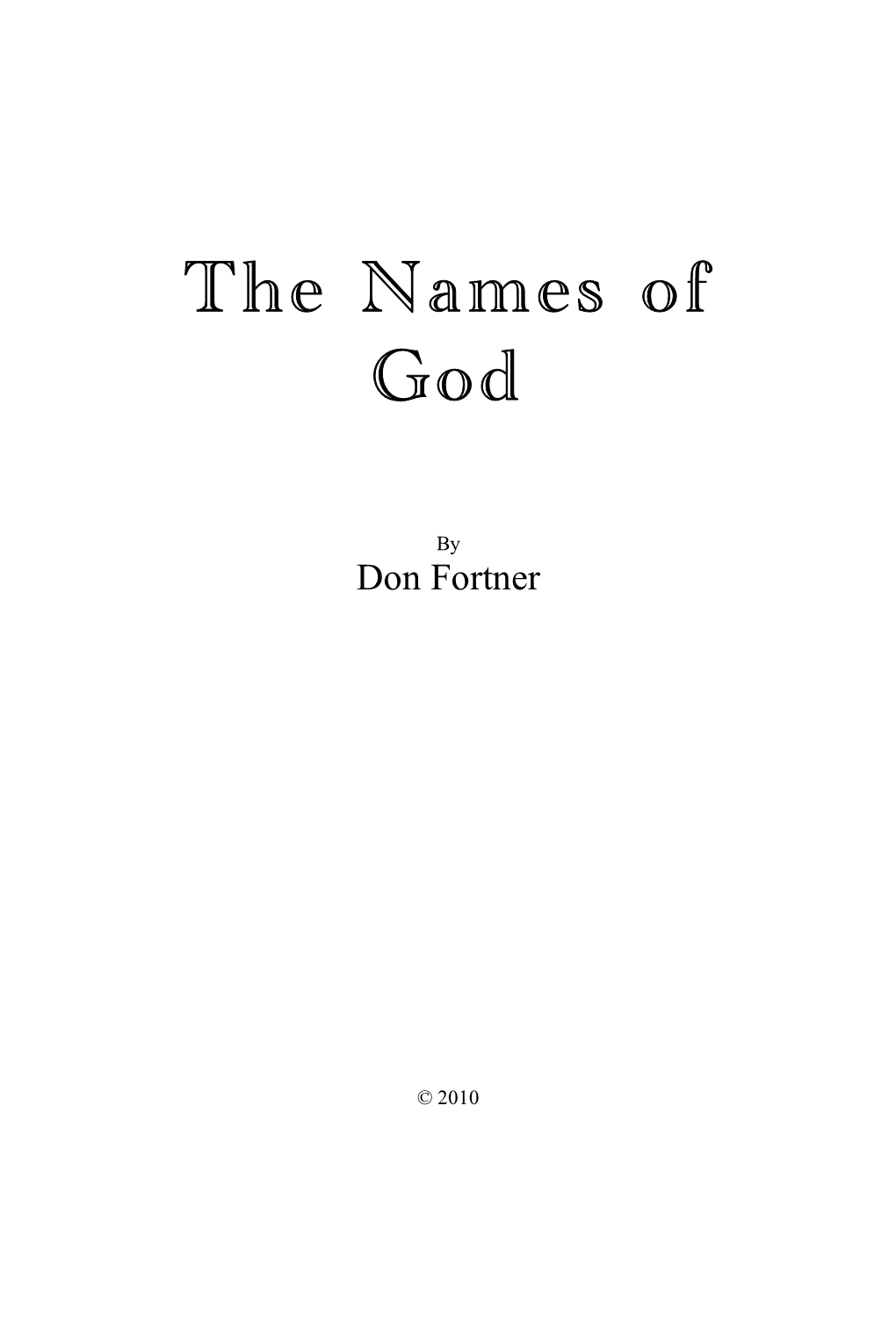 The Names of God