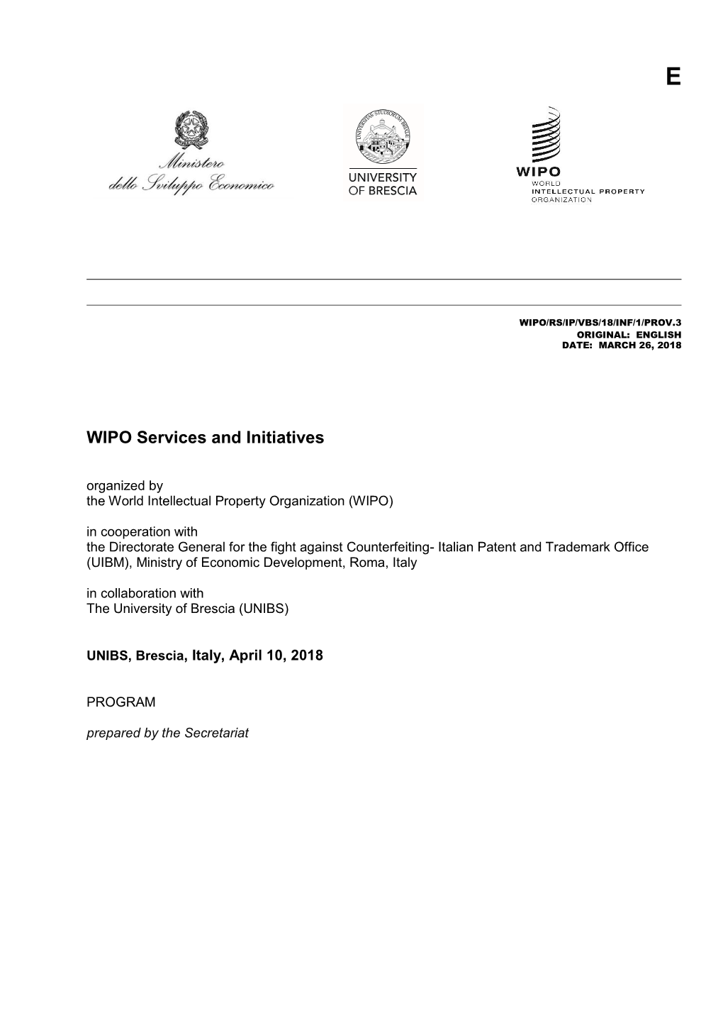 WIPO Services and Initiatives