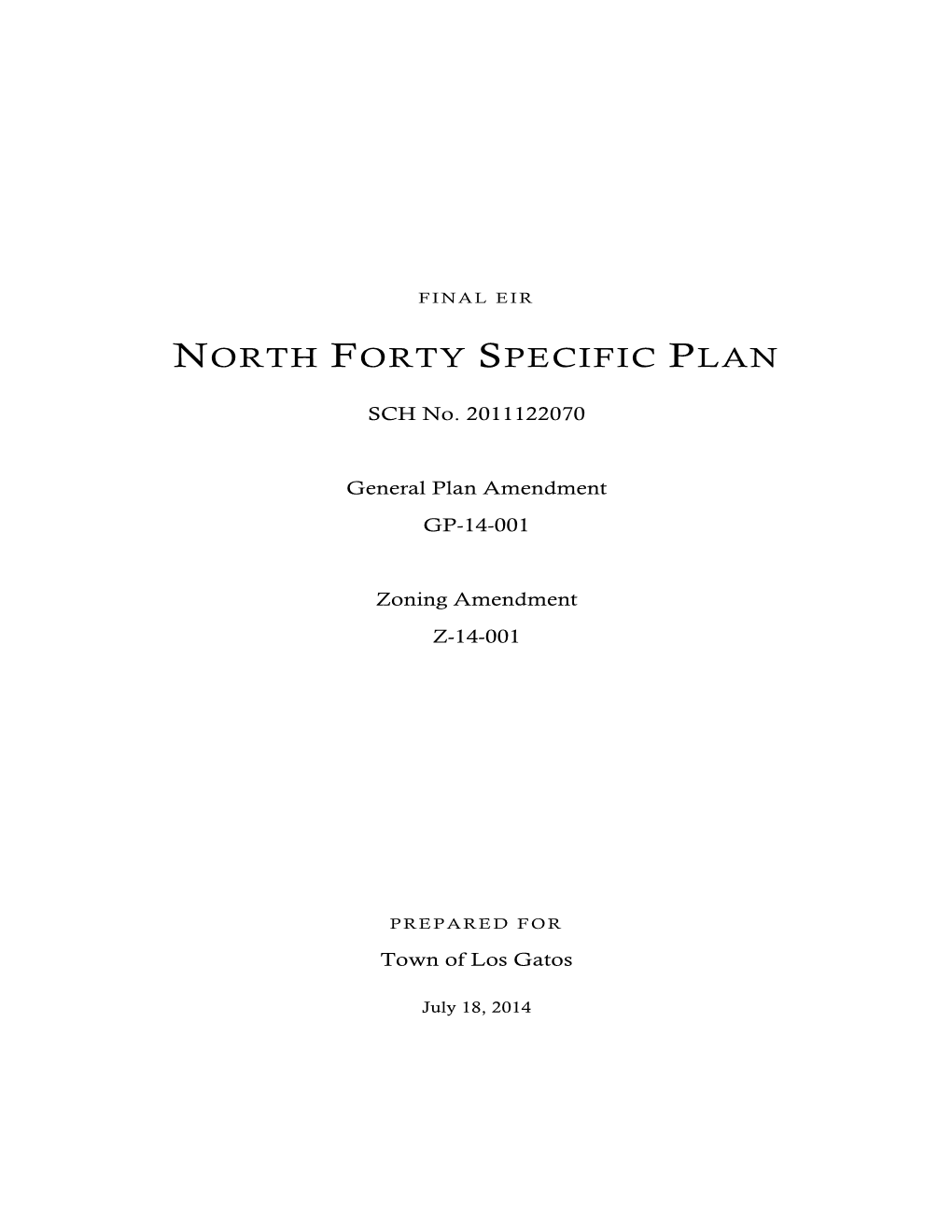 North Forty Specific Plan