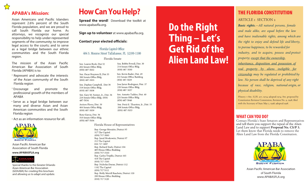 Let's Get Rid of the Alien Land Law!