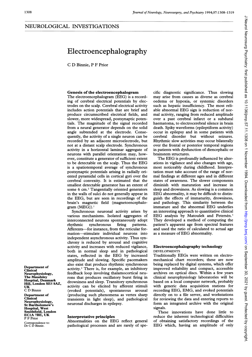 Electroencephalography