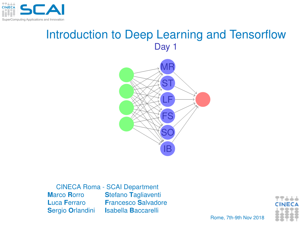 Introduction to Deep Learning and Tensorflow