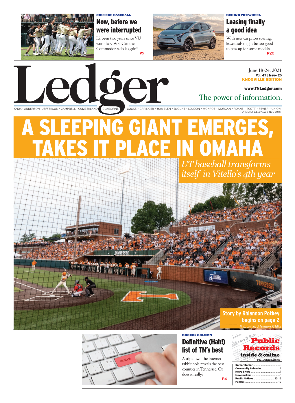 A SLEEPING GIANT EMERGES, TAKES IT PLACE in OMAHA UT Baseball Transforms Itself in Vitello’S 4Th Year