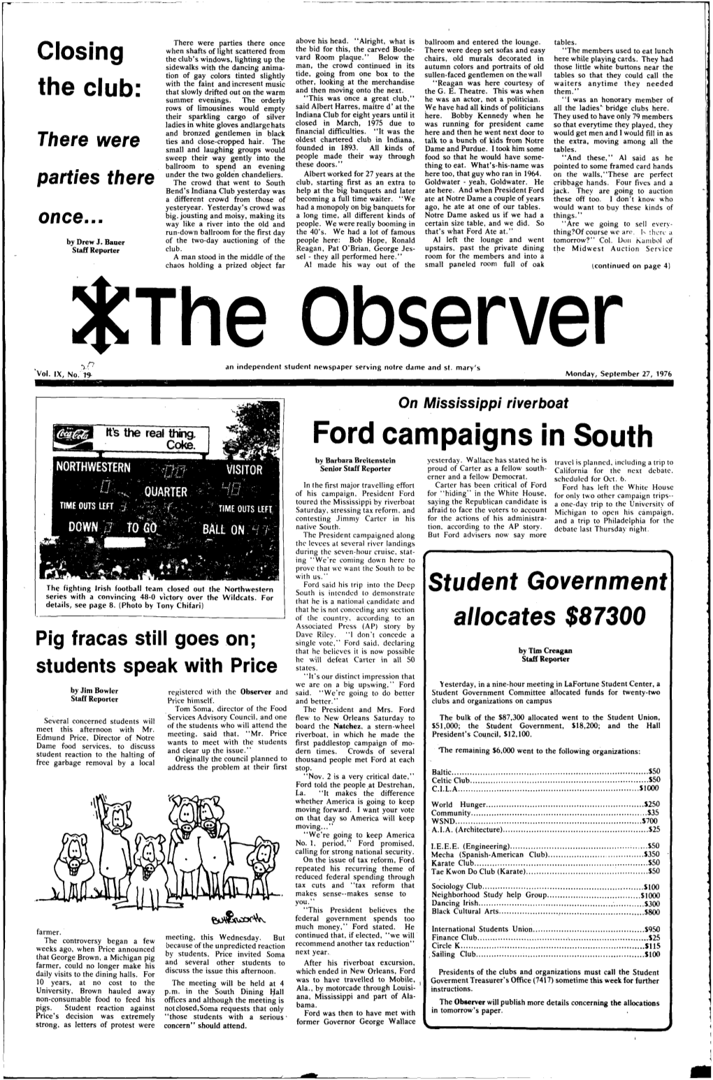 Ford Campaigns in South by Barbara Breitenstein Yesterday