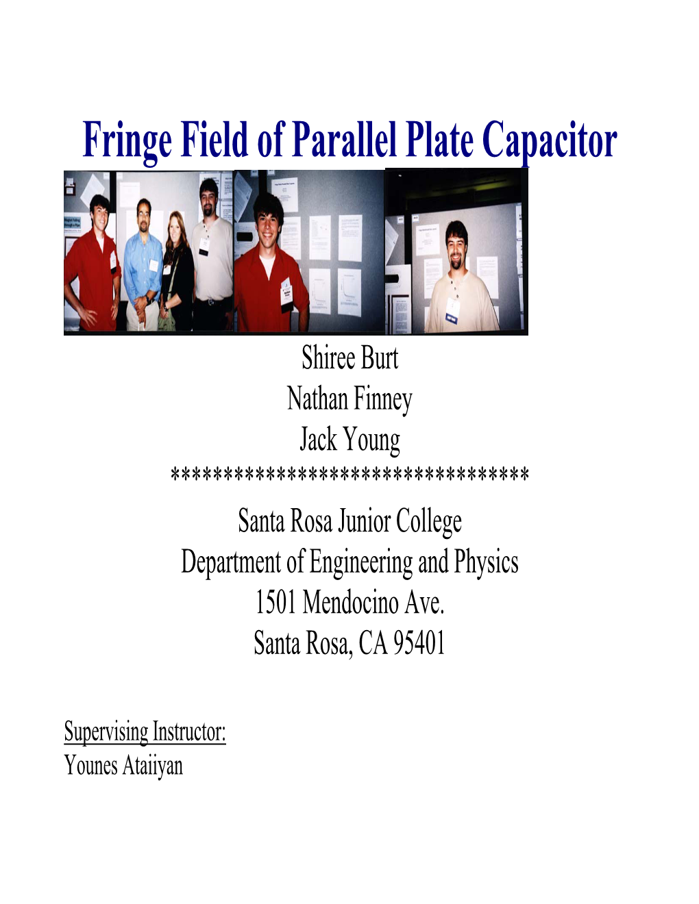 Fringe Field of Parallel Plate Capacitor