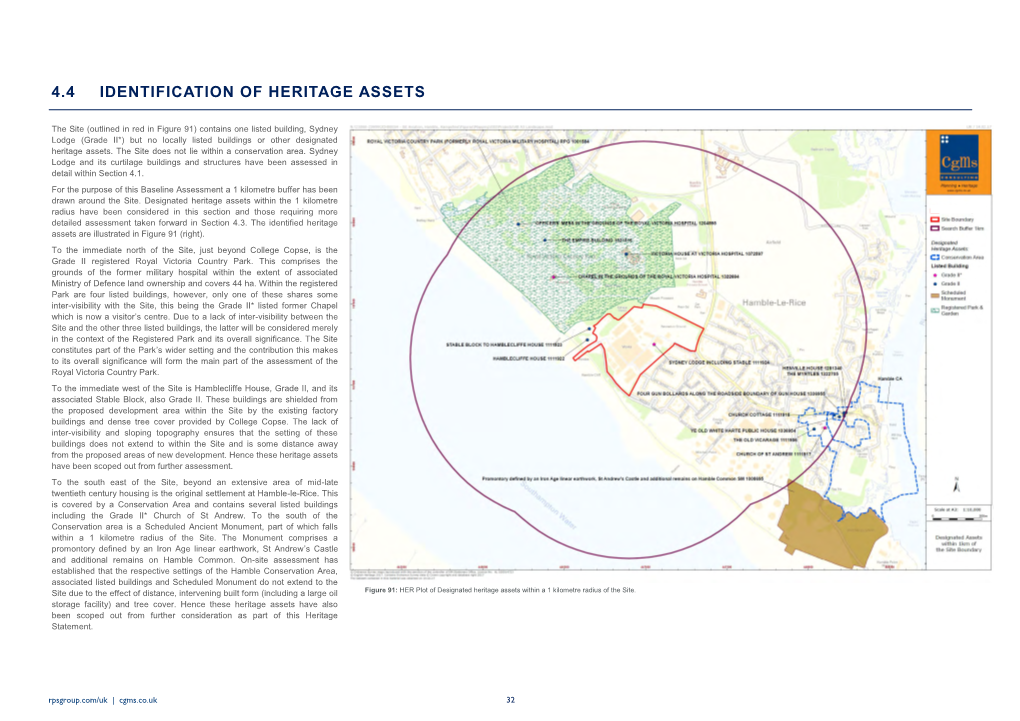 4.4 Identification of Heritage Assets