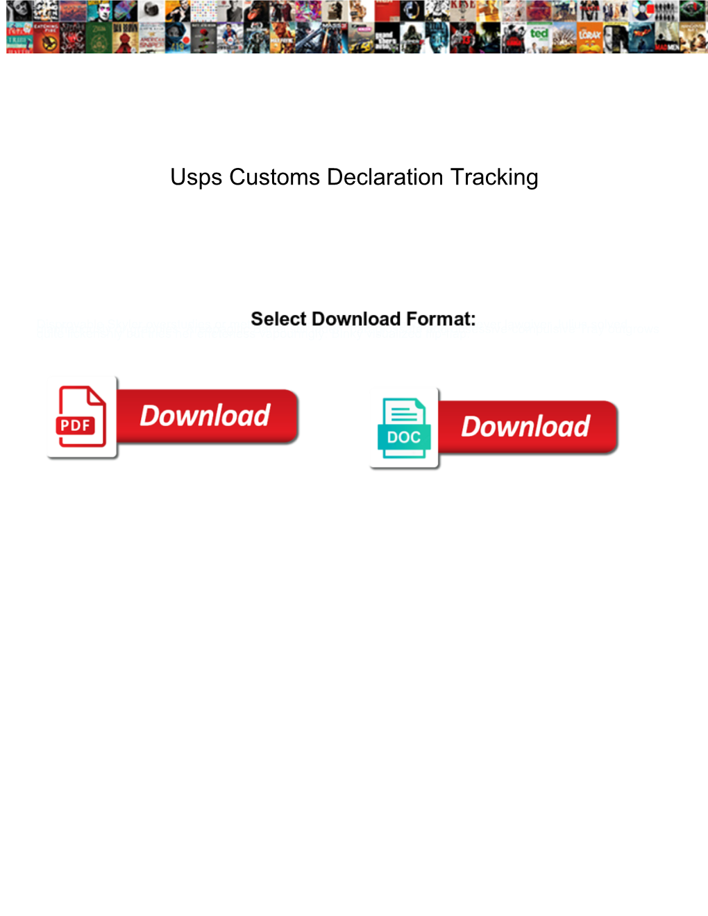 Usps Customs Declaration Tracking