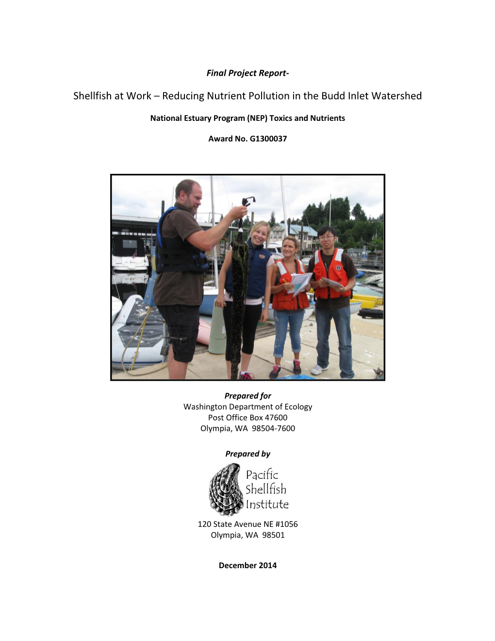 Shellfish at Work – Reducing Nutrient Pollution in the Budd Inlet Watershed