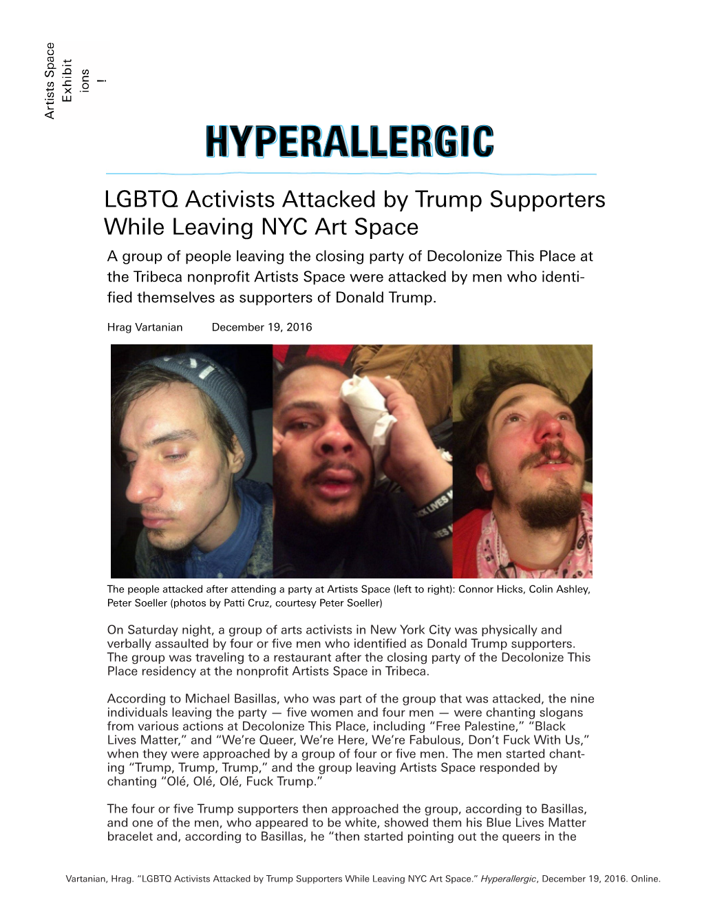 LGBTQ Activists Attacked by Trump Supporters While Leaving NYC Art