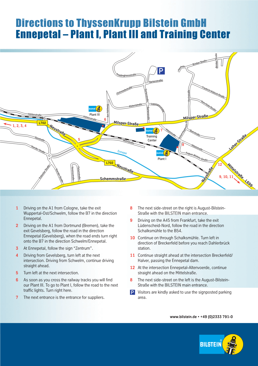 Directions to Thyssenkrupp Bilstein Gmbh Ennepetal