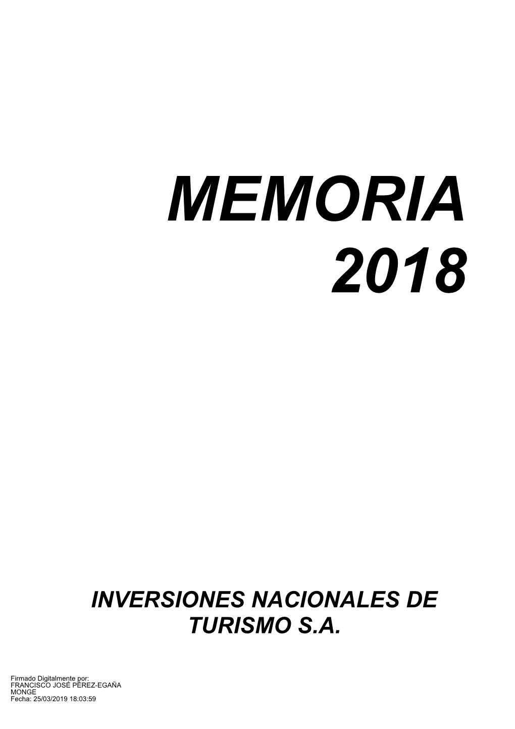 Inversiones Nacionales De Turismo S.A