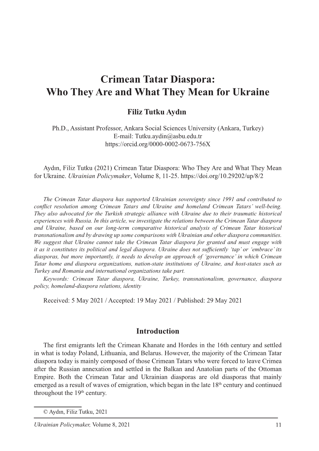 Crimean Tatar Diaspora: Who They Are and What They Mean for Ukraine