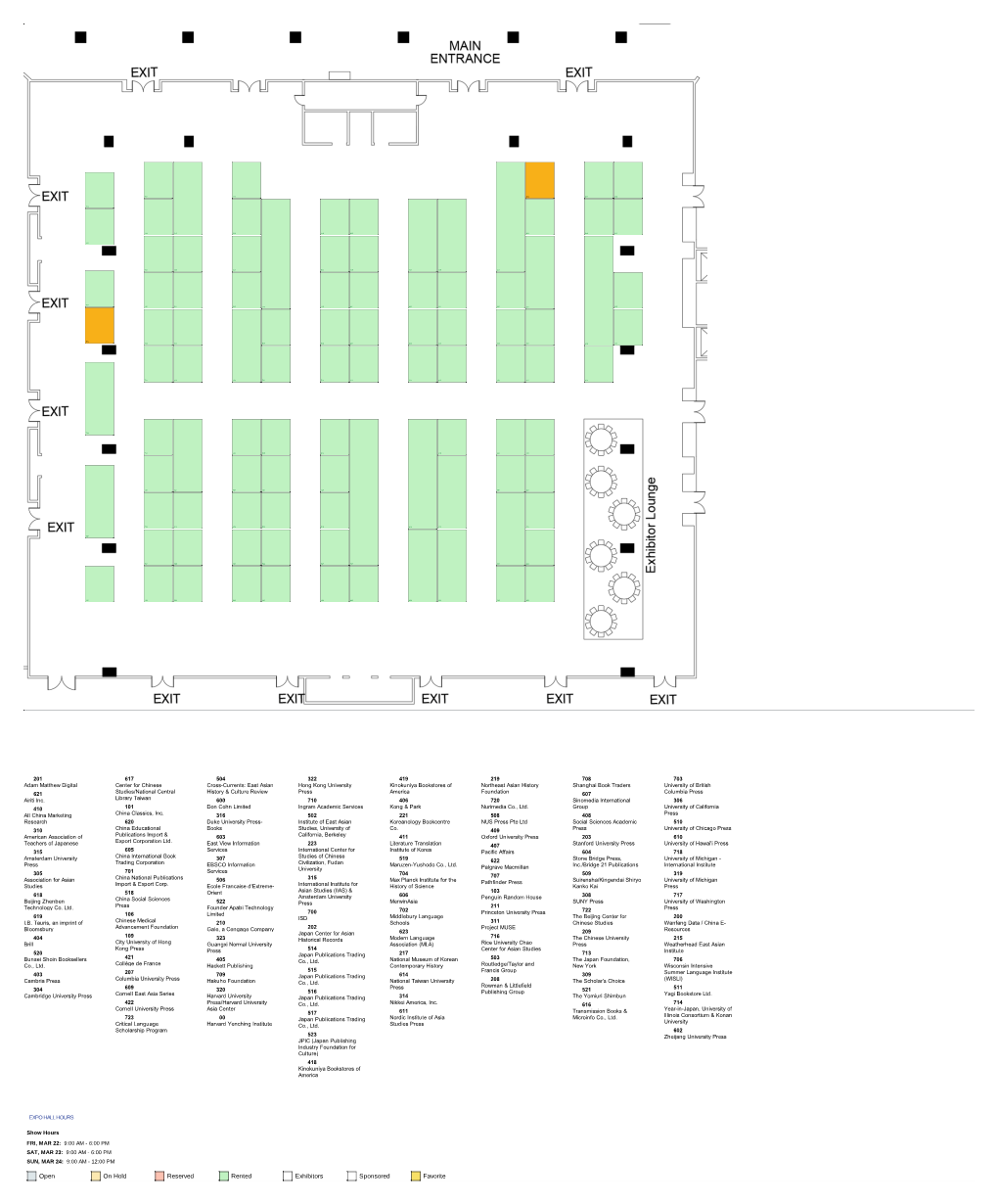 AAS Exhibitor Floor Plan