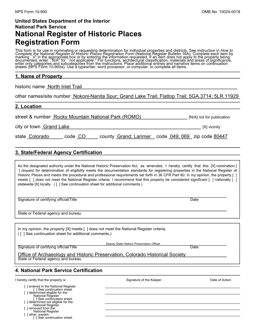 National Register of Historic Places Registration Form