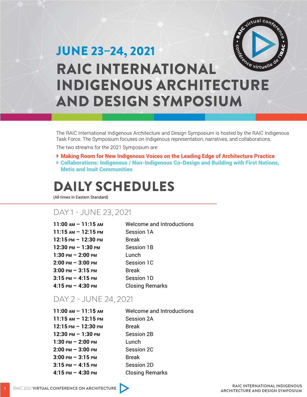 Raic International Indigenous Architecture and Design Symposium