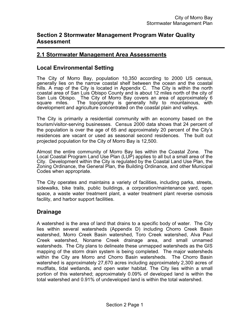 Water Quality Assessment