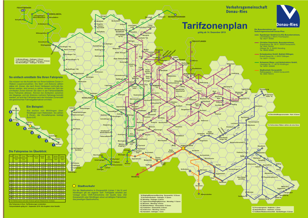 Tarifzonenplan Die Busunternehmen Der Schopflohe Schaff.Hof Aumühle 90 Verkehrsgemeinschaft Donau-Ries: Wilburgstetten 7 Steinhart Gültig Ab 14