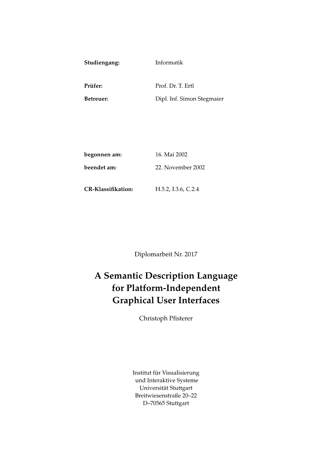 A Semantic Description Language for Platform-Independent Graphical User Interfaces