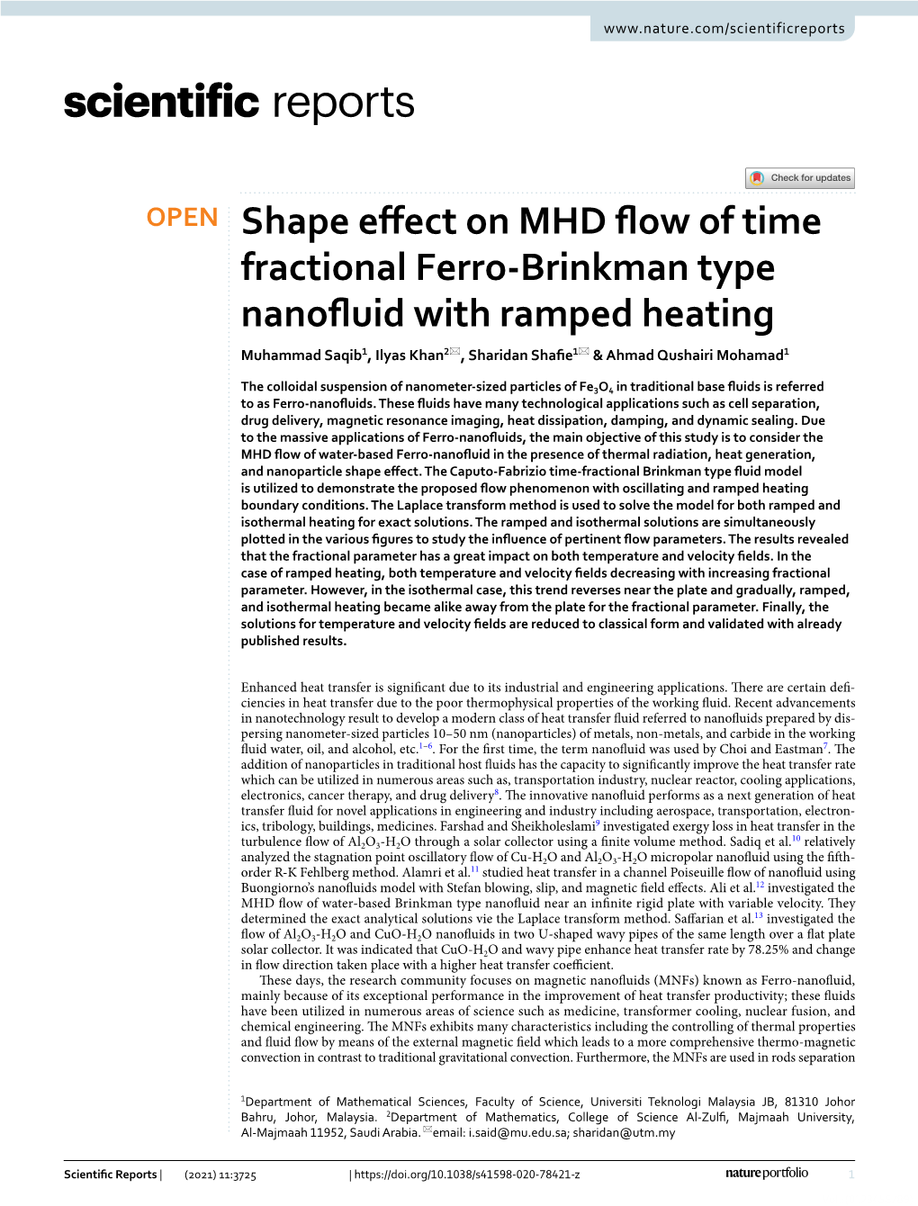 Shape Effect on MHD Flow of Time Fractional Ferro-Brinkman Type