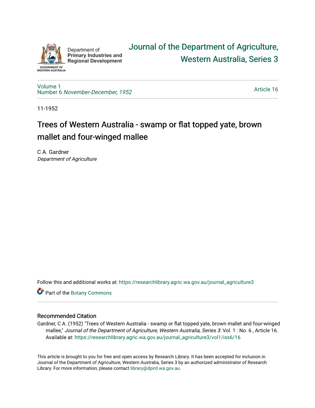 Trees of Western Australia - Swamp Or Flat Oppedt Yate, Brown Mallet and Four-Winged Mallee