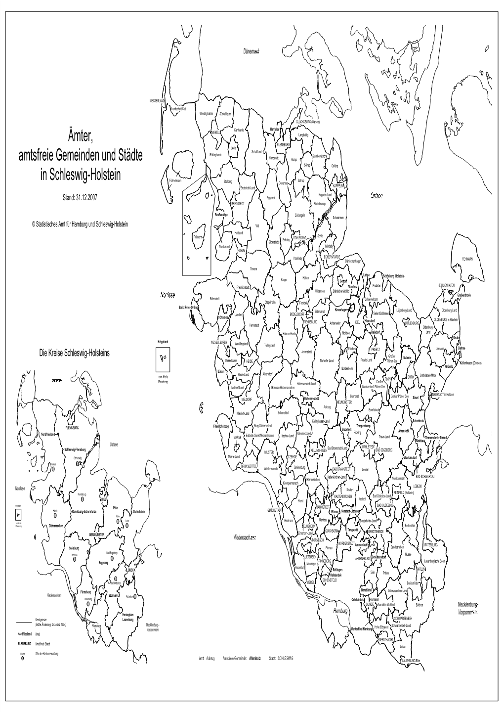 Ämter, Amtsfreie Gemeinden Und Städte in Schleswig-Holstein