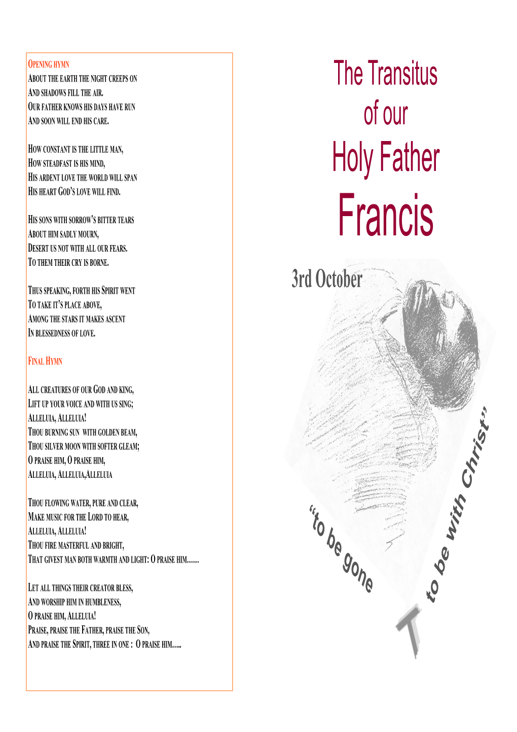 Transitus of St Francis