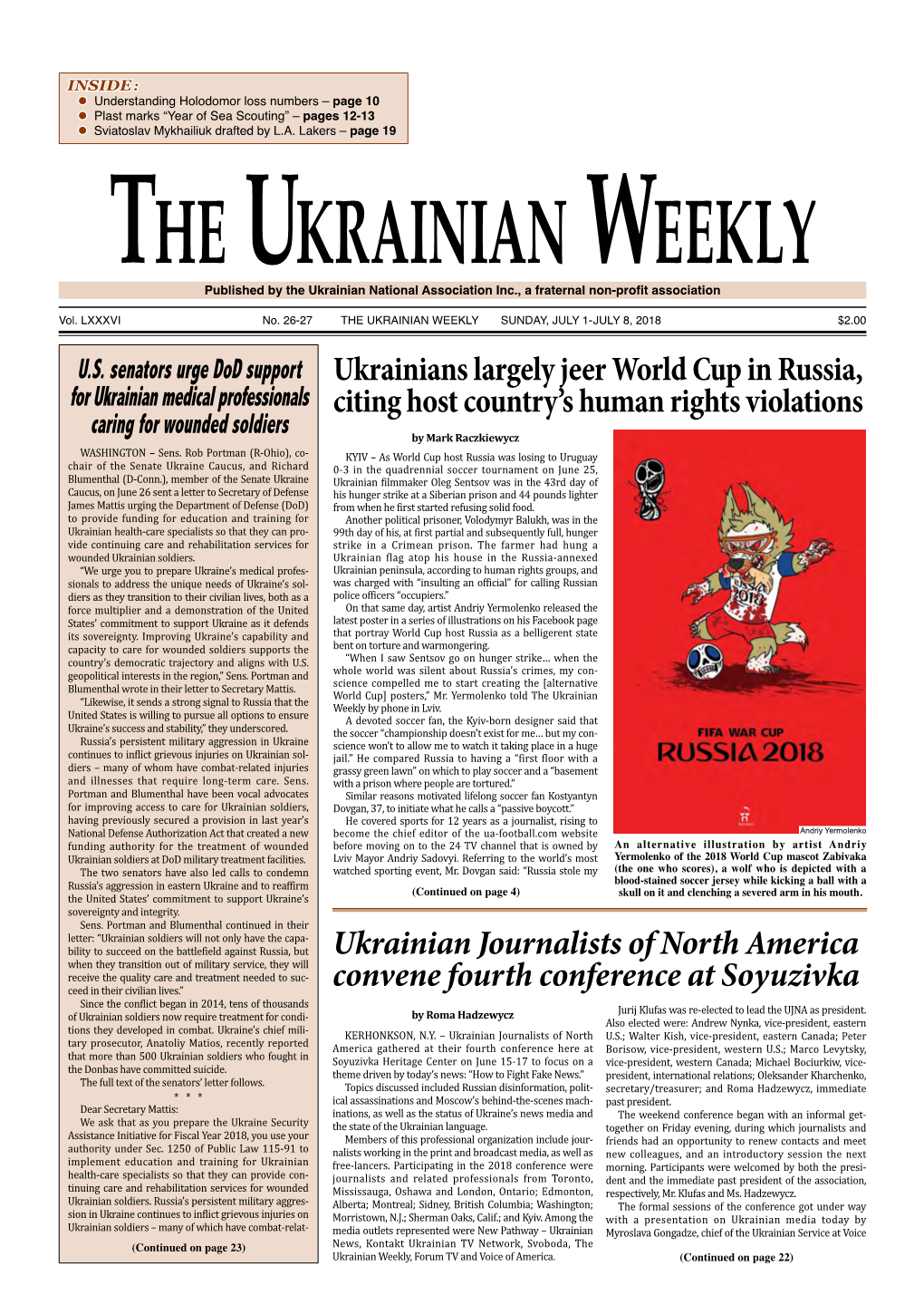 The Ukrainian Weekly, 2018