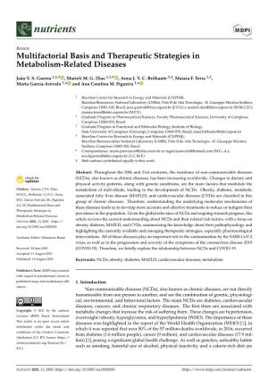Multifactorial Basis and Therapeutic Strategies in Metabolism-Related Diseases