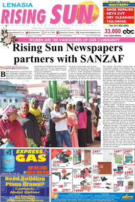 Rising Sun Newspapers Partners with SANZAF