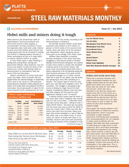 Steel Raw Materials Monthly