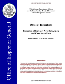Embassy New Delhi, India and Constituent Posts