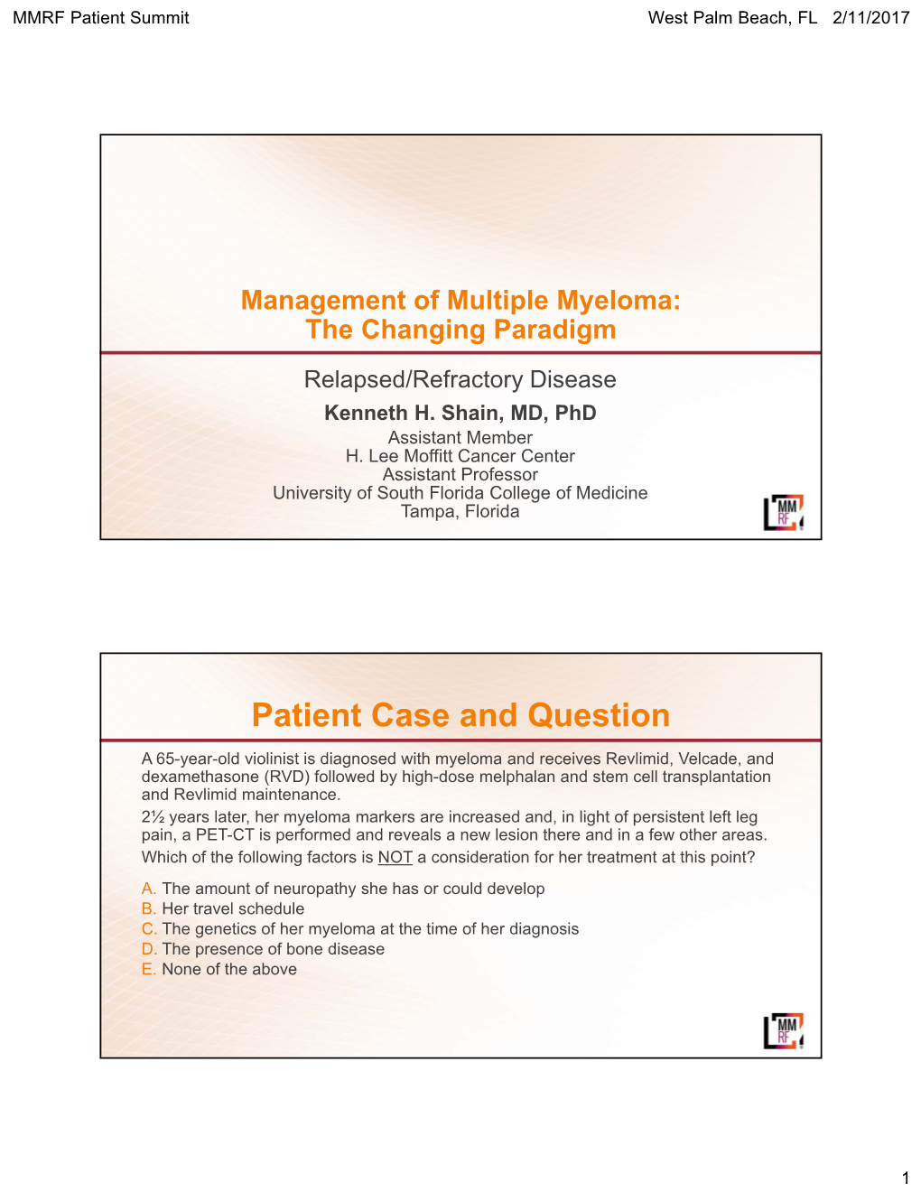 Patient Case and Question