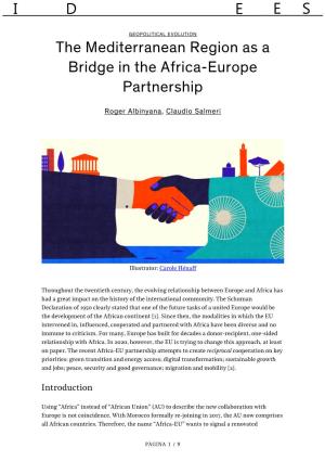 The Mediterranean Region As a Bridge in the Africa-Europe Partnership