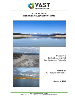 Lake Koocanusa Shoreline Management Guidelines