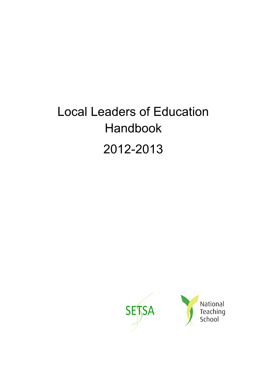 Local Leaders of Education Handbook