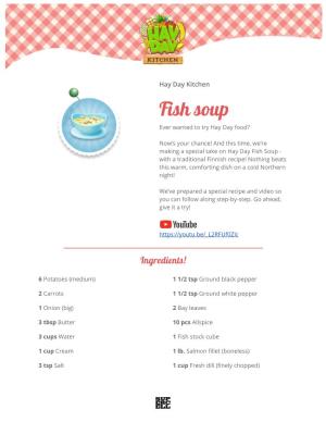 Fish Soup Ever Wanted to Try Hay Day Food?
