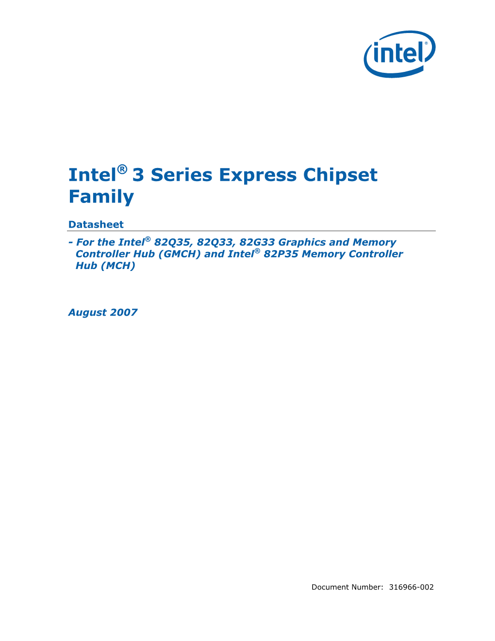 Intel® 3 Series Express Chipset Family