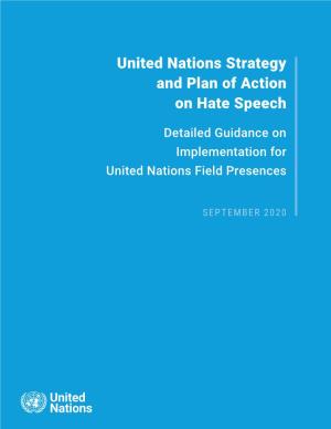 United Nations Strategy and Plan of Action on Hate Speech