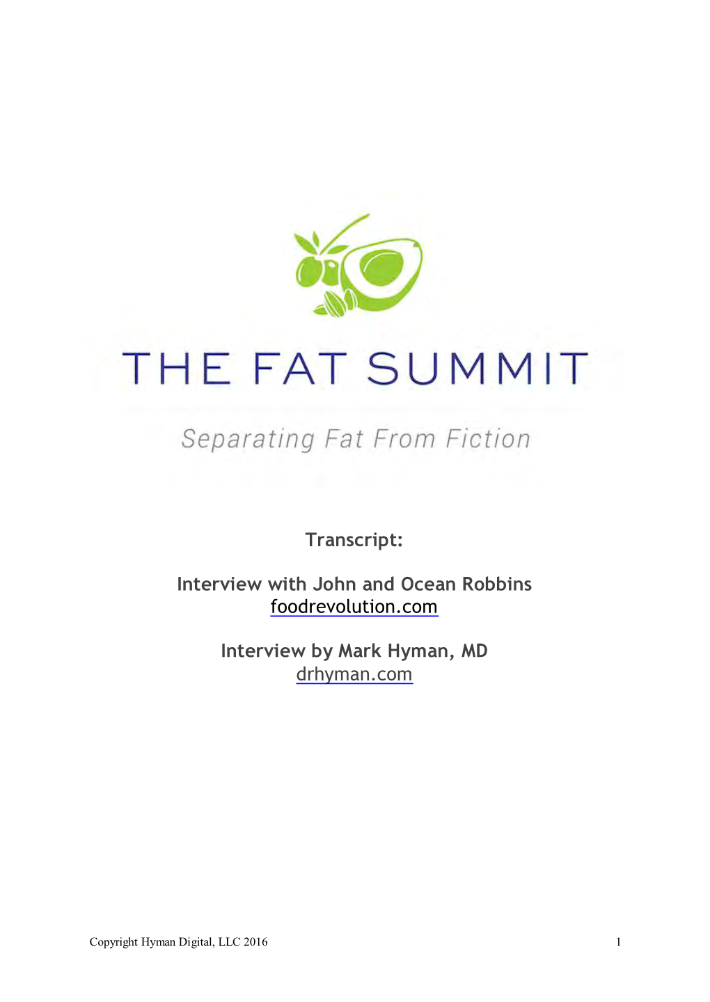 Transcript: Interview with John and Ocean Robbins Foodrevolution.Com