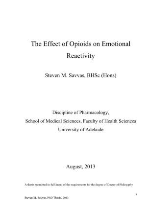 The Effect of Opioids on Emotional Reactivity