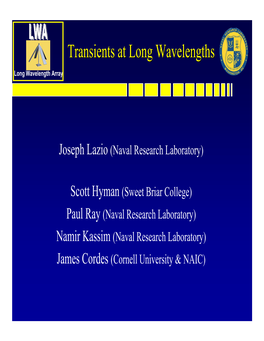 Transients at Long Wavelengths