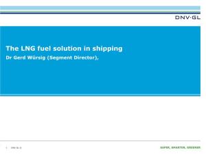 The LNG Fuel Solution in Shipping Dr Gerd Würsig (Segment Director)