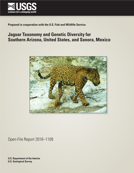 Jaguar Taxonomy and Genetic Diversity for Southern Arizona, United States, and Sonora, Mexico