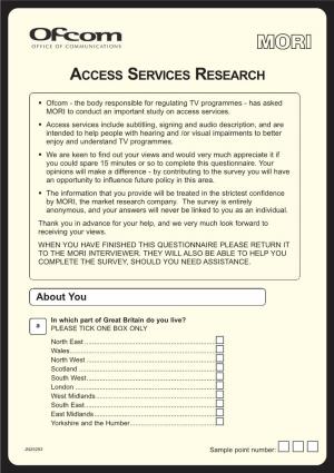 Access Services Research