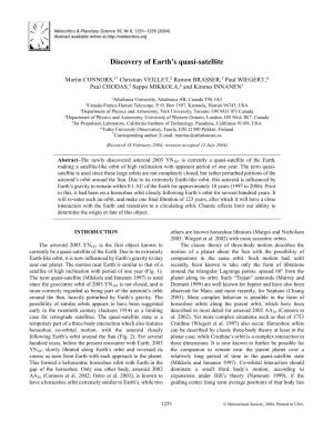 Discovery of Earth's Quasi-Satellite