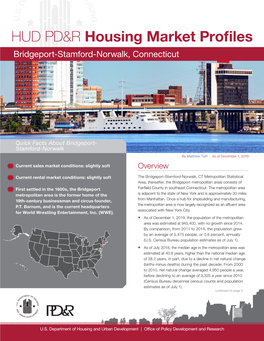 HUD PD&R Housing Market Profiles for Bridgeport-Stamford-Norwalk