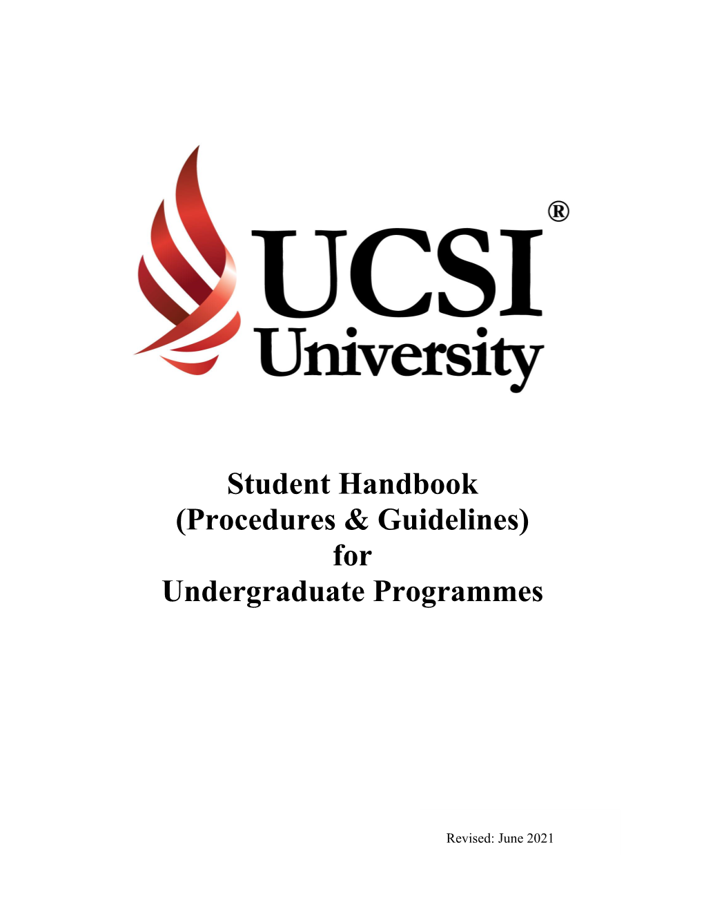 Student Handbook (Procedures & Guidelines) for Undergraduate