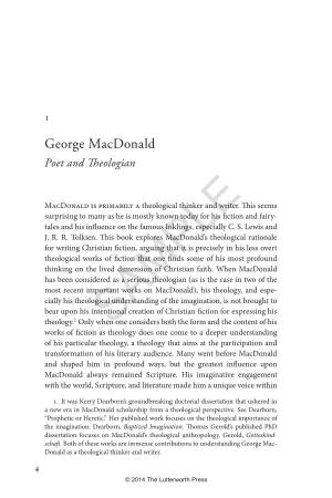 George Macdonald Poet and Theologian