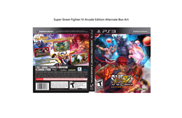 Super Street Fighter IV Arcade Edition Alternate Box Art